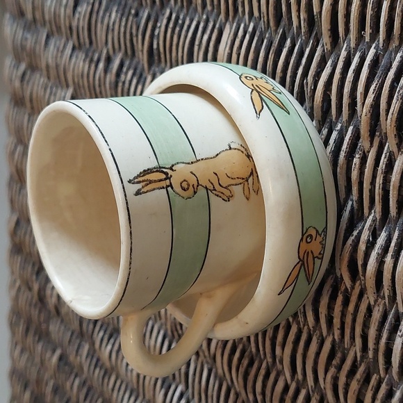 Vintage Other - Vintage Bunny Baby Mug & Sauce Dish